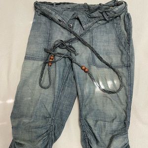 Chip and Pepper long lean fold over shorts with built in beaded end belt (29)